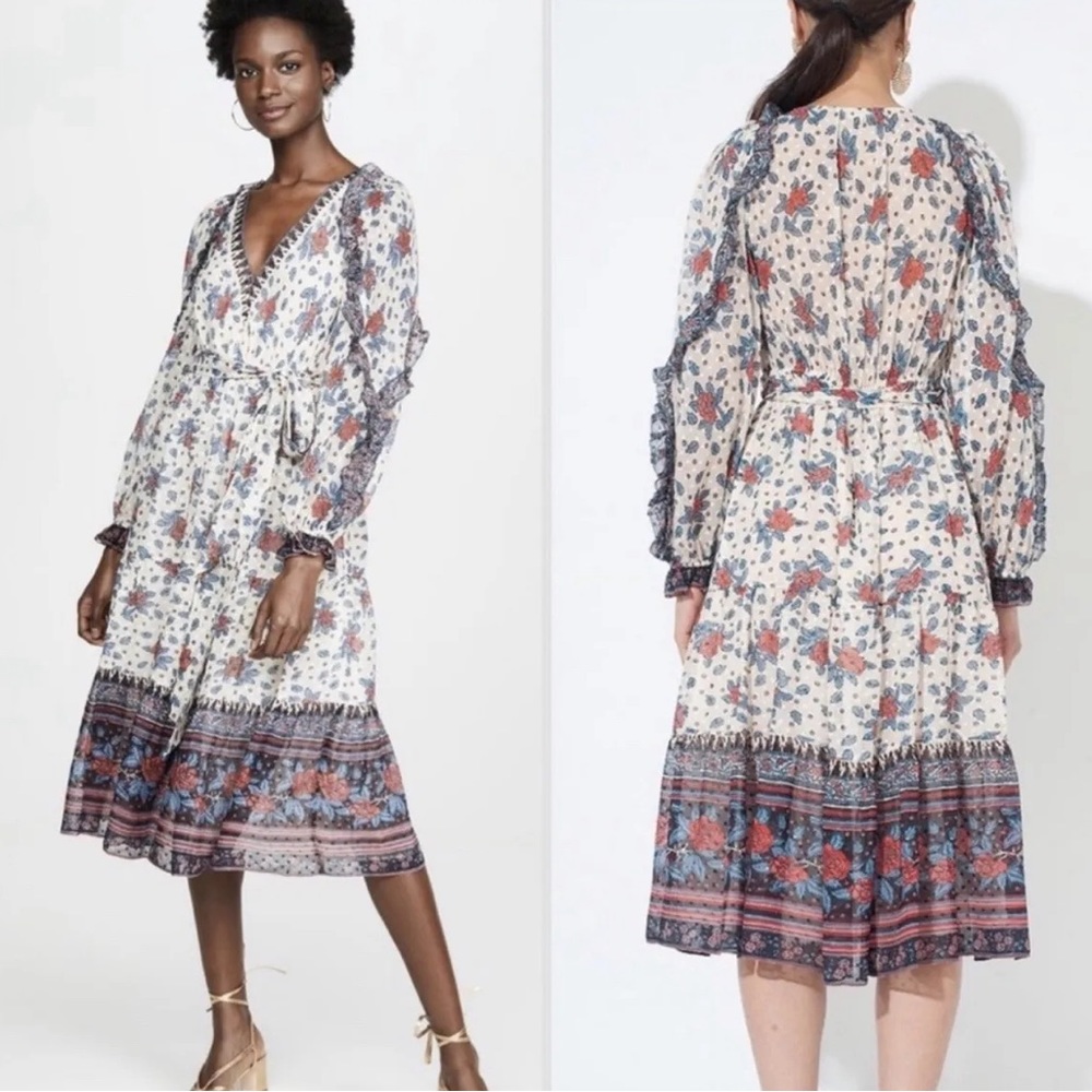Ulla Johnson Romilly Midi Dress in Pristine Womens Size 4 / small